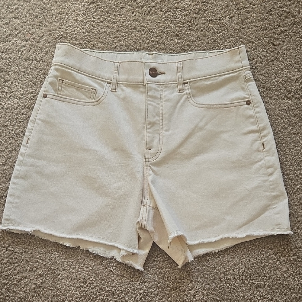NWT UpWest Women's Cream Denim Shorts